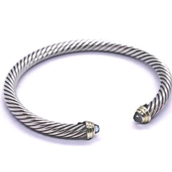 Classic Cable / Cuff / Bracelet / 14k / Gold / Sterling Silver / 2pc - Picture 9 of 11